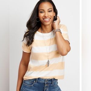 Maurice’s 24/7 Stripe Drop Shoulder Classic Tee - Size: XXL